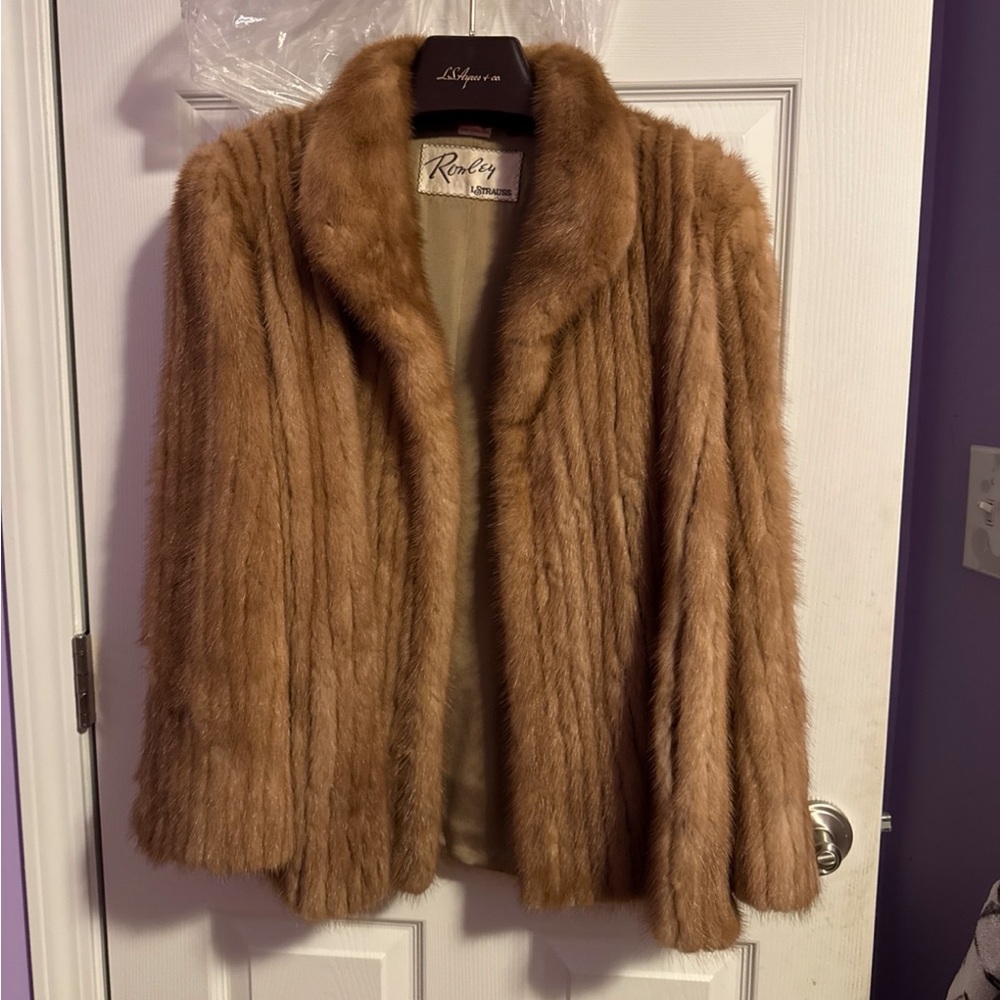 L Strauss Ronley Vintage GENUINE MINK FUR COAT